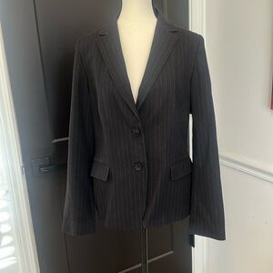 Size 12 Banana Republic lined pinstripe black blazer